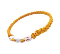 Jvjggag Baseball Necklace, Waterproof Sports Chain, Youth Team Jewelry, Silicone & Polyester Material, Lightweight & Durable, Daily Wear & Game Use, 17.72 Inches, Black, 1 Piece