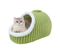 Jvjggag Cama para gatos de interior, sofá cama suave y calmante para mascotas, gato de cueva acogedora, cueva cálida para gatitos, forma de zapatilla lavable, pantuflas para mascotas de interior