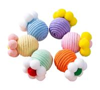 Jvjggag Cat Ball, Kitten Toy, Lightweight Design Interactive Hunting Chew with Bell Inside Teether Play Moving Pet Supplies for Small Breed, Kitty & Indoor