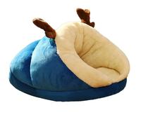 Jvjggag Cat Nest Bed, Thermal Cat Sleeping Bag, Indoor Cat House, Warm Cave Nest, Thermal Cat Bed for Indoor Use Comfortable Cat Sleeping Bag for Winter, 15.75x11.81x9.84in, Gray, Green, Blue