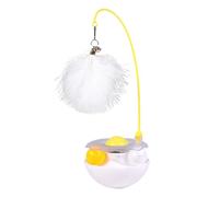 Jvjggag Cat Toy Wand, Interactive Cat Toy, Pet Accessory, Climbing Training Tool, Hunting Simulation Design, Travel Home Indoor Outdoor Play, 6.3 Inches, White Green, 1 Piece