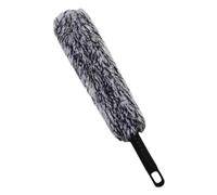 Jvjggag Cepillo de rueda para detalles de coche, cepillo flexible para limpieza de neumáticos, cerdas de nailon flexibles con mango ergonómico, fácil acceso a espacios reducidos, adecuado para coches
