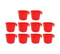 Jvjggag Chicken Drinking Cups, Parrot Feeding Bowl, 8oz Wide Mouth Versatile Use Spill Resistant Secure Mount Stable Design Space Saving Watering Cup for Bird Duck