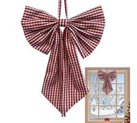 Jvjggag Christmas Bows - Wide Decorative Bows for Christmas Tree | Satin Ribbon with Wired Edges, Festive Accent for Window Wall Wedding Gathering Home Celebration or Seasonal Display