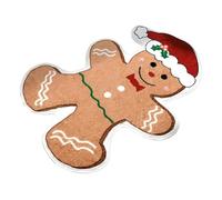 Jvjggag Christmas Door Mat, Holiday Rug, Gingerbread Rug, Funny Cartoon Gingerbread Man Door Mat, Soft Imitation Cashmere Floor Mat, Decorative Entryway Rug for Christmas and Seasonal Home Accents