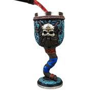 Jvjggag Copa de vino de calavera, copa gótica de resina para bebida, accesorio para beber en forma de calavera para el hogar, cafeterías y otros lugares