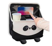 Jvjggag Cubo de basura para asiento trasero, de almacenamiento suave multifuncional resistente al desgaste, contenedor de basura automático, para familiares, amigos, vehículos, teléfonos móviles