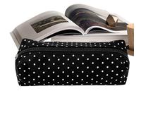 Jvjggag Estuche estético, diseño retro de lunares, compartimento de | Estuche para bolígrafos para estudiantes, viajes, viajes, al aire libre, escuela primaria, aula, oficina diaria