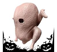 Jvjggag Funny Turkey Head - Thanksgiving Costume Cosplay | Soft Latex Full Headwear, Realistic Animal Design for Adults Party Lovers Holiday Events Parade Stage Performances or Festive Gatherings