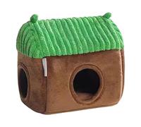 Jvjggag Hammock Warm Bed, Animal Cage, Fleece Hut for Pets, Cozy House Bedding, Cozy Double-Sided Plush Stump House for Small Animals Warm and Soft Hamster Nest Suitable for Various Pets