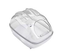 Jvjggag Hamster Sand Box, Chinchilla Bath, Small Animal Bath, Clear Durable Polystyrene, Easy Clean Design, Small Pets Grooming, 6.3x4.33 Inches, Transparent, 1 Piece