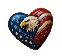 Jvjggag Heart Decorations - Patriotic Eagle Heart Ornament for Home | Desktop Accent with Bold Colors & Sturdy Craftsmanship for Bedroom Office Shelf Table TV Cabinet Display