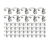 Jvjggag Heavy Duty Clips - Christmas Hooks For Decoration | Manganese Steel With Anti Rust Craft, 1.6x2.7cm Size, 50Piece Pack, Light Hangers For Wall Tree Ceiling Plants Patio Picture Outside