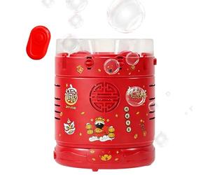 Jvjggag Máquina de burbujas para niños, recargable para actividades al aire libre con luces, máquina sopladora automática de burbujas, para celebración, fiesta, boda, cumpleaños, Año Nuevo chino