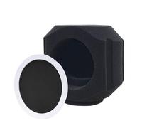 Jvjggag Microphone Cover, Sound-Absorbing Shield, Filter Included Portable Design Compact Structure Sponge Material Lightweight Build, Isolation Ball for Broadcasting Music, Production
