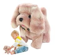 Jvjggag Moving Dog Toy, Animated Walking Puppy, Interactive Plush Robot Pet, Realistic Action Stuffed Dog for Kids Fun Playtime, Life Like WalkingDog Toy, Holiday Birthday Gift