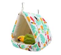 Jvjggag Parrot Winter Hammock Nest, Cotton Birds Resting Hammock for Winter, Indoor Outdoor Decoration Pet Habitat for Small to Medium Sized Parrots for Animal Lovers, Sturdy, Used