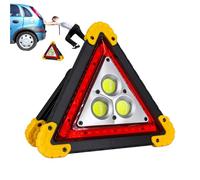 Jvjggag Rechargeable Safety Triangle - Roadside Warning Light for Accident Use | ABS with Aluminum Alloy Frame, Bright LED Display, Foldable Design, Lightweight Build, Easy Setup, Car Travel Gear
