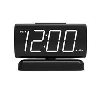 Jvjggag Reloj despertador LED, reloj de noche rojo giratorio, temporizador digital, elegante accesorio para el hogar, construcción portátil moderna para cocina, oficina, dormitorios y aulas