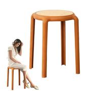 Jvjggag Stackable Stools for Adults, Dining Seating, Stacking Round, PP Space Saving Design, Classroom Chairs, Stools for Home, Restaurant Use, Compact and Practical Seating, Sturdy