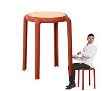 Jvjggag Stackable Stools for Adults, Dining Seating, Stacking Round, PP Space Saving Design, Classroom Chairs, Stools for Home, Restaurant Use, Compact and Practical Seating, Sturdy