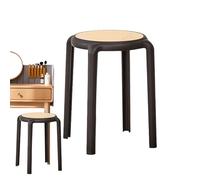 Jvjggag Stackable Stools for Adults, Dining Seating, Stacking Round, PP Space Saving Design, Classroom Chairs, Stools for Home, Restaurant Use, Compact and Practical Seating, Sturdy