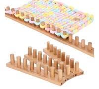 Jvjggag Wooden Knitting Loom - Adjustable Crochet Frame for Creative Weaving | Large Handcrafted with, Yarn Craft Kit, Blanket Scarf Cushion Sewing, Beginners and Project Accessory