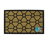 JVL 02-130GE Felpudo Tejido de Fibra de Coco Tuffscrape, 45 x 75 cm, geométrico