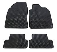 JVL 1207R Alfombrillas Para Coche con 2 Clips, Color Negro