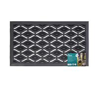 JVL Felpudo de Goma Resistente con diseño de epislás, Caucho, Black, 40 x 70 cm (Rectangular)