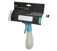 JVL Car Care - Limpiador de ventanas de microfibra 3 en 1 con atomizador, color verde azulado/gris