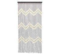 JVL Cortina de Madera con Cuentas para Puerta, 90 x 180 cm, diseño de Olas de Toscana, Multicolor, 90 x 180cm Approx