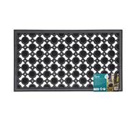 JVL Felpudo de Goma Resistente con diseño de círculos Elipse Adecuado para Caravana, hogar, Oficina, 40 x 70 cm