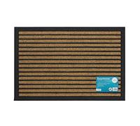 JVL - Felpudo Vienna con Parte Trasera de Caucho, 100% Polipropileno., Líneas, 40 x 60 cm