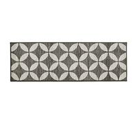 JVL Fiora-Felpudo Lavable a máquina, 50 x 150 cm, Peltre, Gris, Talla única