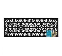 JVL Lexi - Alfombrilla de Goma con Efecto Hierro Forjado, 25 x 75 cm, Color Negro