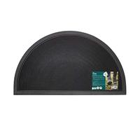 JVL Sesia-Felpudo (Goma, 40 x 70 cm), diseño de Media Luna, Negro/Blanco, 60 x 90 cm