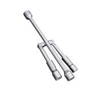 JVNALwnkv Llave inglesa ajustable de acero inoxidable, llaves de mordaza ajustables, llave de rueda plegable, herramienta universal for quitar camiones, llave de tuercas plegable de 4 vías