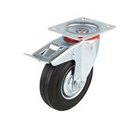 JVNALwnkv Ruedas de Acero Inoxidable, Ruedas retráctiles Pesadas, 4 Piezas de 75 mm for Servicio Pesado, 200 kg, Ruedas giratorias, Carro, Muebles, sillas, Ruedas, Rueda de Freno de Goma