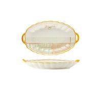 JVNALwnkv Vintage Rice Bowls ,Ceramic Tableware Rice BowlChinese household simple, fresh and lovely underglaze ceramic exquisite rice bowl -8-inch bowl(12.2-inch binaural fish dish)