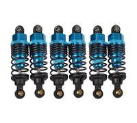 JVRWSC Compatible con Tamiya G6-01 6X6 KONGHEAD para King 1/18 RC Car Upgrade Parts Chasis 6 Piezas Amortiguadores Delanteros Y Traseros De Aluminio con Aceite Amortiguador de Coche RC(Blue)