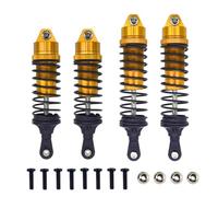 JVRWSC Compatible con Traxxas para Slash 4x4 4WD 2WD para Rustler para VXL 1/10 RC Car Upgrade Parts Amortiguadores Delanteros Y Traseros De Aluminio Amortiguador de Coche RC(Yellow)