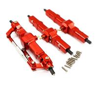 JVRWSC RC Coche Piezas para WPL C14 C24 B14 B24 B16 B36 Caja De Engranajes De Eje De Puente Trasero Delantero De Metal 1/16 RC Coche Camión para Rock Crawler Camiones Piezas Modificadas(Red)