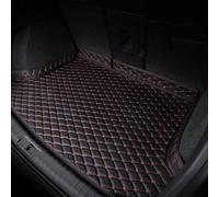 JVTMMY Coche Cuero Alfombrillas Maletero para Toyota Crown 2014 2015 2016 2017 2018, Impermeable y Antideslizante, Maletero Tronco Bandeja Alfombra Protectora Antiarañazos Coche,C Black+Red