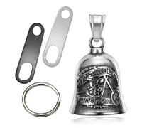 Jvuouxy Guardian Angel Motorcycle Bell Handful Good Luck Bells Drive Safe Pendant Accessories Lead-Free Pewter Bike Bell (Rider Bell)
