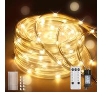 JVURICE Manguera de Luces Exterior, 20M 400 LED Manguera Led Exterior IP67 Resistente 8 modos Cadena de Luces Blanco Manguera de Luz Navidad Decoración al Agua para Exterior Terraza Jardín