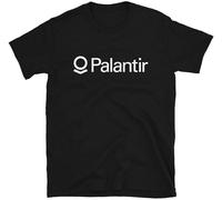 JVXZCNUYW Short SleevePalantir Logo T-Shirt Big Data Analytics Stock Investor Trader Teeshirt Top Sweatshirt Black