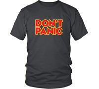JVXZCNUYW Simple Don't Panic Hitchhiker's Guide to The Galaxy T-Shirt