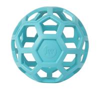 JW - HOL-EE Roller - Pelota para Perros - Juguete de Persecución para Perros - Estimulación Mental y Ocupación - Tamaño Mediano - Diámetro de 14 cm - Color Azul