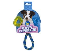 JW Juguetes Interactivos Para Perros Puppy Se Conecta | Tirador de cuerda duradero, anillo de dentición resistente, bola arrugada, juego atractivo, juguete de búsqueda